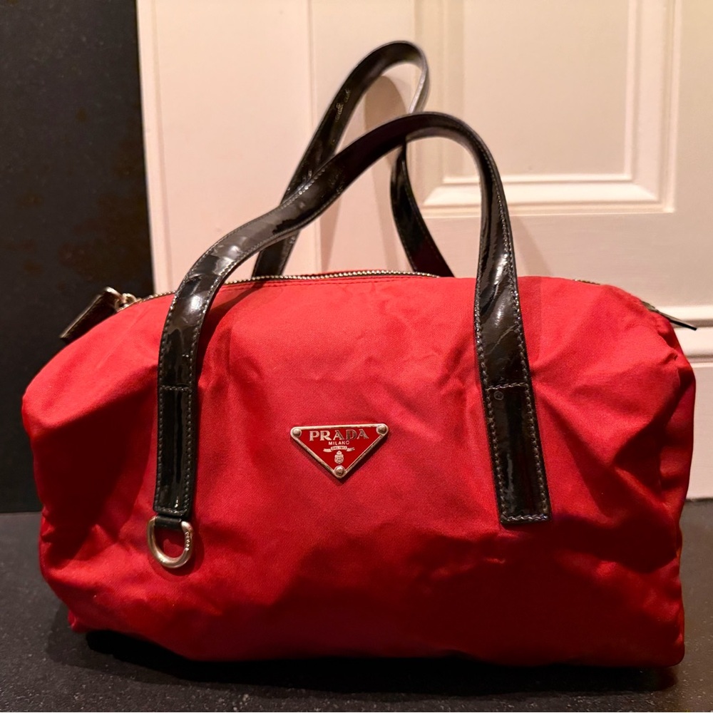 Prada Red Nylon Bag